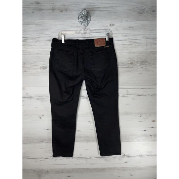 Lucky Brand Jeans Womens 8 Black Capri Zip Fly 5-Pocket Mid Rise Denim Cropped - Picture 7 of 11